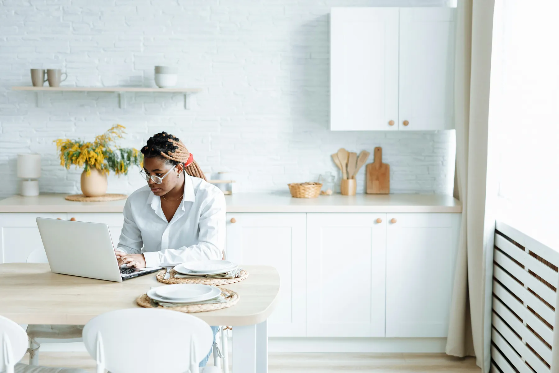 Real estate agent reviewing documents
